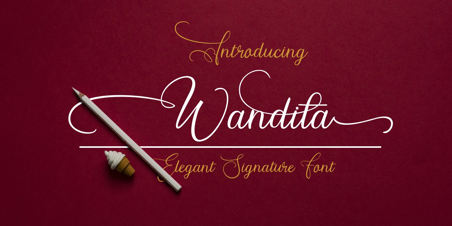 Beispiel einer Wandita signature-Schriftart